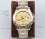 Perfect Replica AAA Watches China - New Rolex Yachtmaster Gold Dial Two Tone Automatic Watch